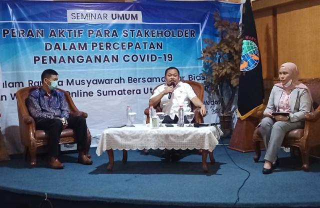 Seminar ‘Peran aktif Stakeholder dalam Percepatan Penanganan Covid-19’ di Apresiasi Gubernur