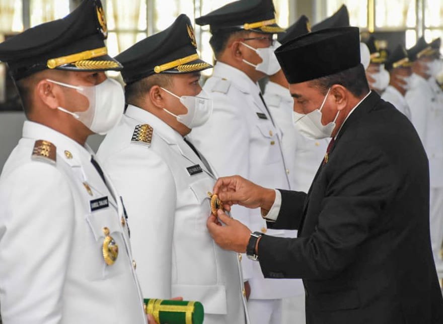 Pemkab Sergai Saksikan Pelantikan Virtual di 3 Titik