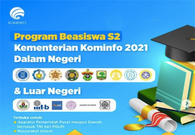 Kominfo Buka Pendaftaran Beasiswa S2 Dalam dan Luar Negeri Tahun 2021