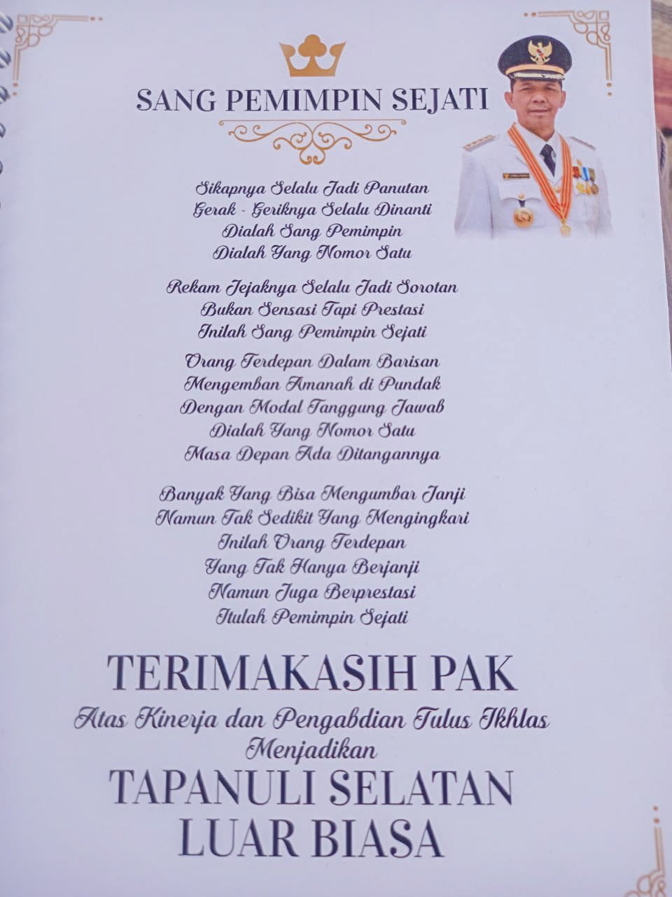 Jamaah BKMT Arse Ciptakan Puisi Perpisahan untuk Bupati Tapsel