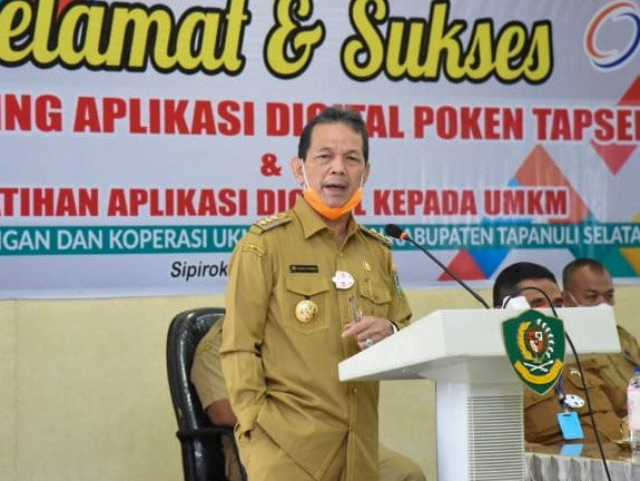 MoU Dengan Bank Sumut, Bupati Tapsel Buka Launching Aplikasi Digital Poken
