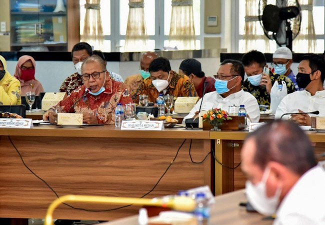 Bupati Sergai Hadiri Rapat Pertemuan Dengan Anggota BAP DPD RI