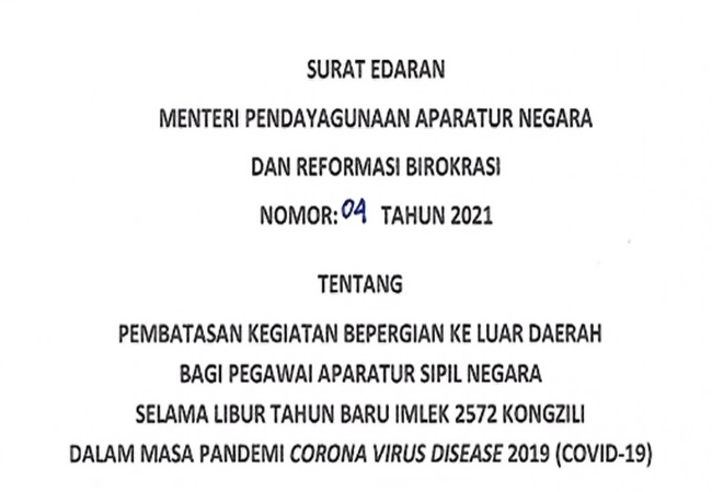 ASN Dilarang Bepergian Saat Libur Imlek