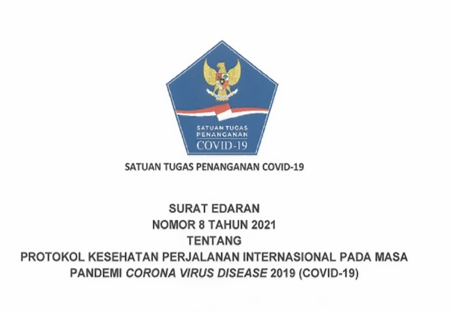 Terkait Perjalanan Internasional, Inilah Edaran Satgas COVID-19
