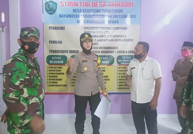 Hadiri Posko Desa Tangguh, Kapolres PSP: Acuan Instruksi Penanggulangan Covid-19