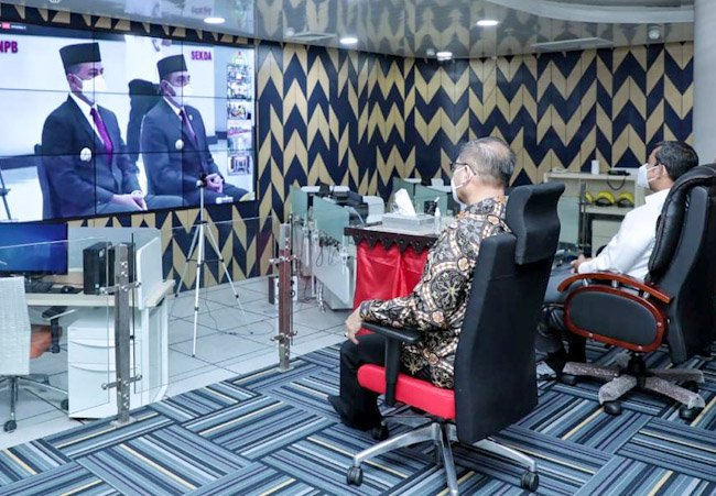 Secara Virtual, Sekda Medan Ikuti Pelantikan Wali Kota dan Wakil Wali Kota