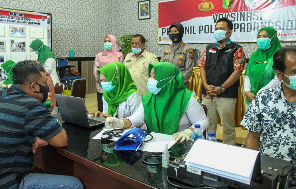 273 Anggota Polres PSP Divaksin Covid-19, 4 Orang Tidak Divaksin