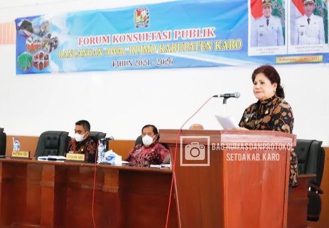 Forum Konsultasi Publik Rancangan Awal RPJMD Karo Tahun 2021-2026 Dibuka