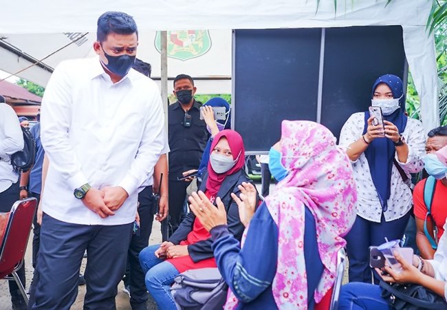 Tracing Covid-19 Kecamatan Johor, 150 Warga di Swab Antigen