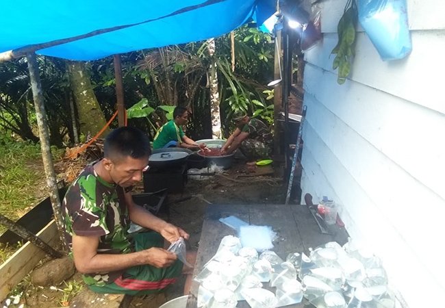 Dapur Umum Penunjang Keberhasilan TMMD ke-111 Kodim 0212/Tapsel