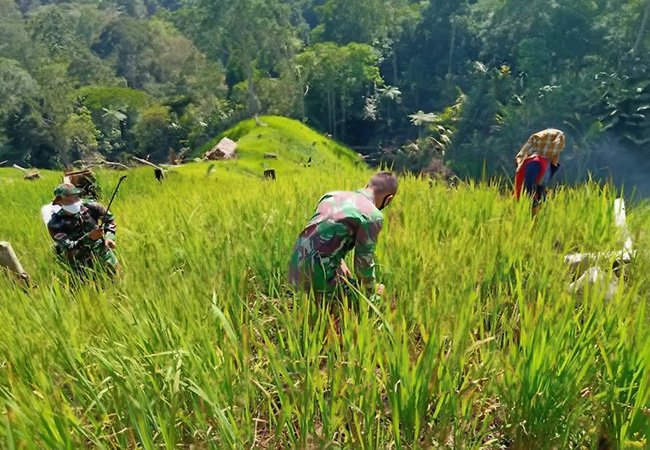 Perlunya Belajar Agama Usia Dini, Anggota Satgas TMMD Ajarkan Anak-anak Mengaji