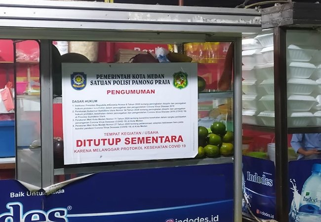 Kesadaran Pelaku Usaha di Medan Terapkan PPKM Mikro Rendah