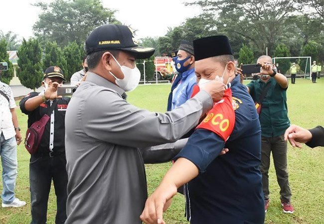 Bupati Sergai Hadiri Apel Ops Yustisi dan PPKM Mikro