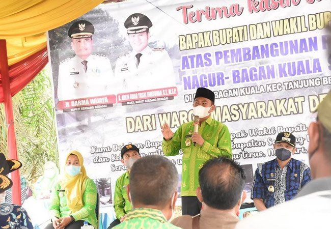 Syukuran Jalan di Tanjung Beringin, Bupati Sergai: “Jaga dan Rawat Jalan Ini”