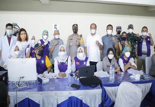 Forkopimda Asahan Tinjau Vaksinasi Covid-19 Tahap II