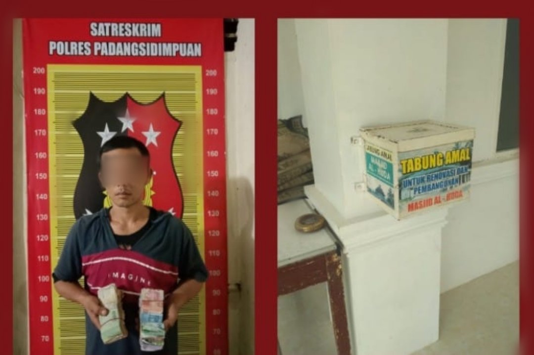 Curi Kotak Amal Mesjid, Pria Asal Sipirok Diseret Polisi