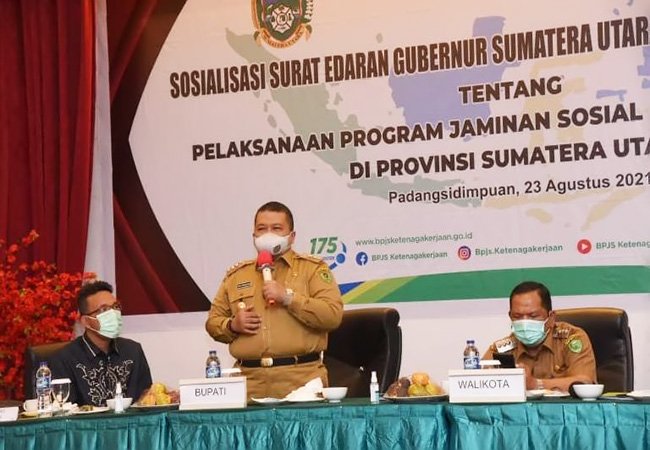 Berikan Jaminan Sosial, Bupati Tapsel Sampaikan Dukungan Program BPJS Ketenagakerjaan