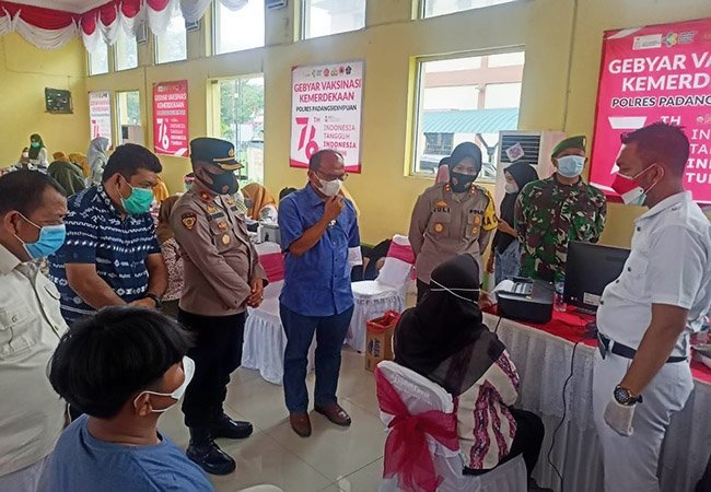 Songsong HUT RI Ke-76, Polres PSP Gebyar Vaksinasi Kemerdekaan Secara Virtual