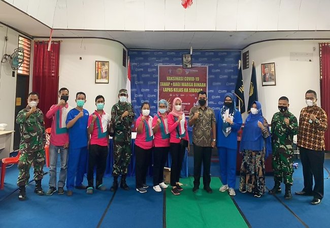 262 WBP Lapas Sibolga Jalani Vaksinasi Pertama