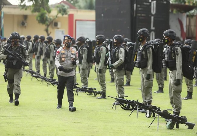 Polda Sumut Kirim 203 Personil Satgas Amole 2021 ke Papua