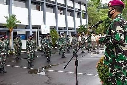 Danlantamal Vlll Gelar Apel Khusus Awal Bulan