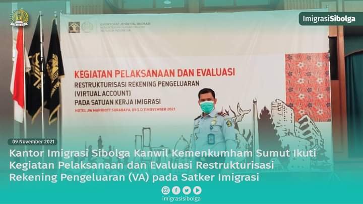 Kepala Kantor Imigrasi Sibolga Ikuti Evaluasi Restrukturisasi Rekening Pengeluaran