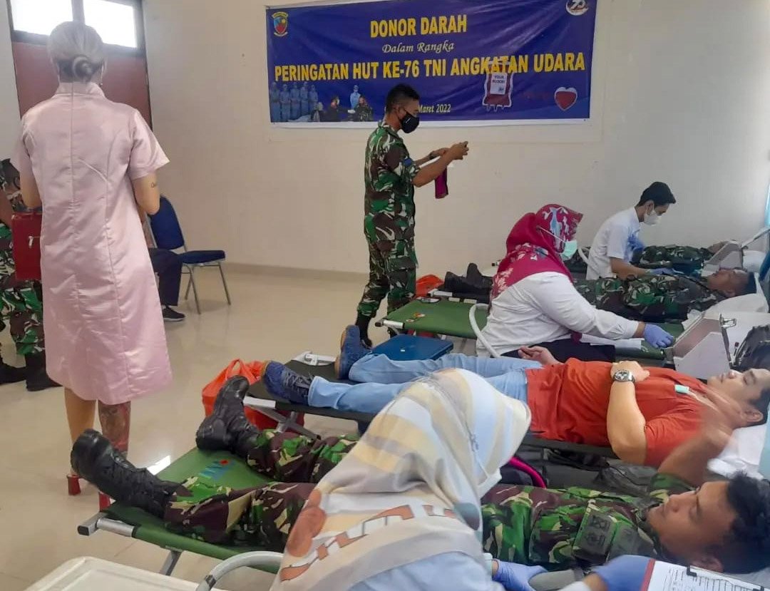 PMI dan Lanud Hang Nadim Gelar Donor Darah