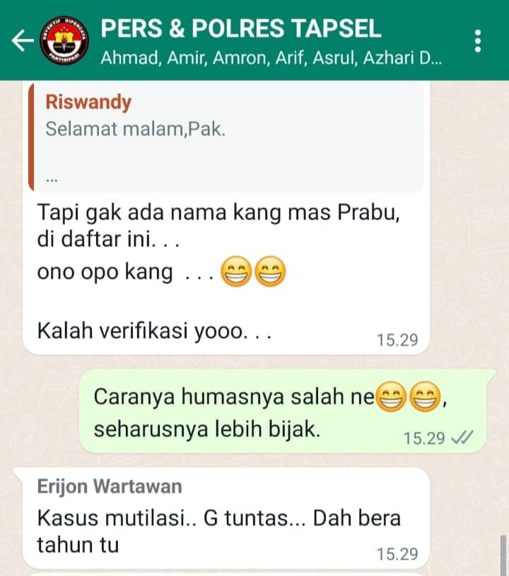 Diduga Alergi Dikritik, Polres Tapsel 