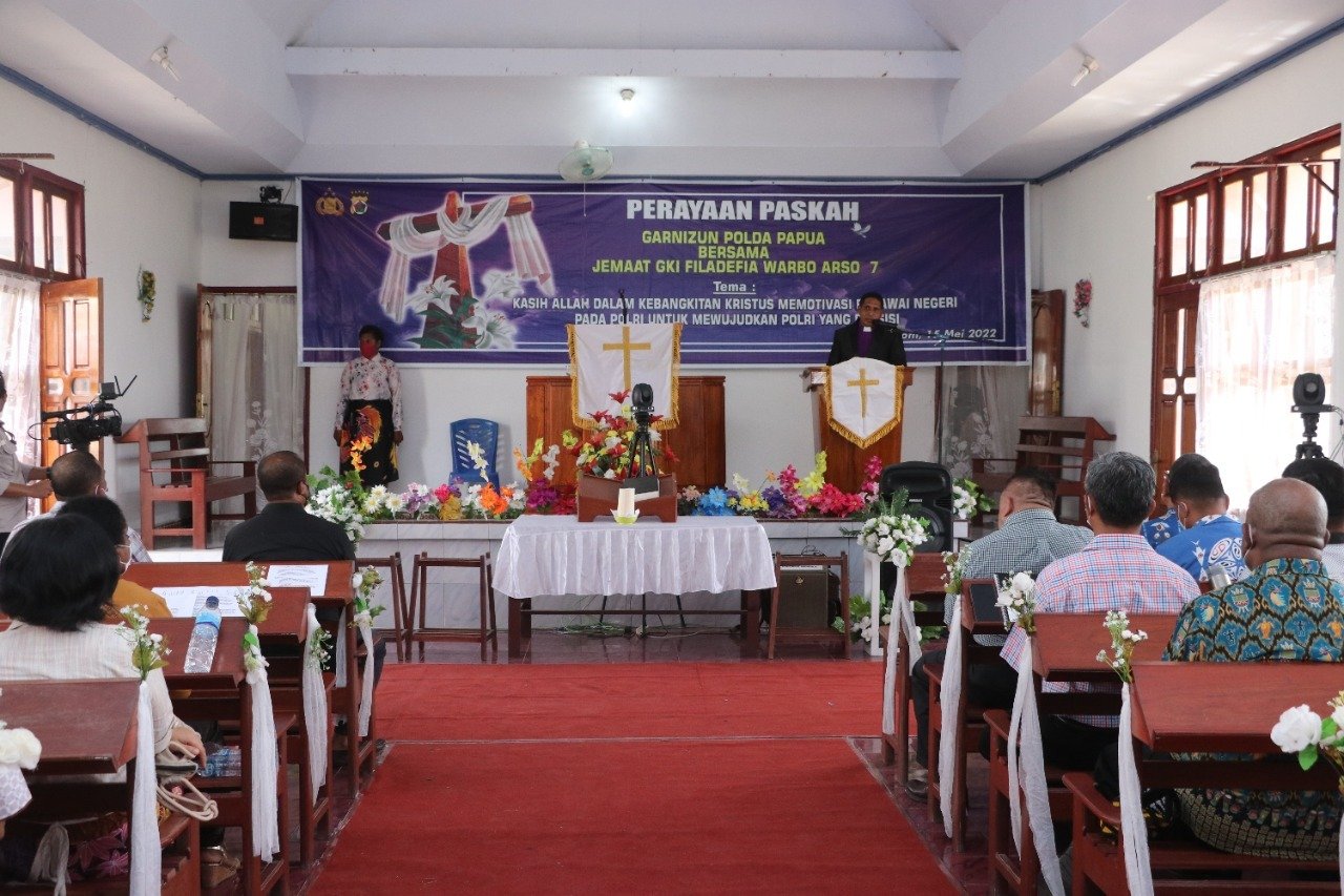 Waka Polda Papua Hadiri Perayaan Paskah Jemaat GKI Filadelfia