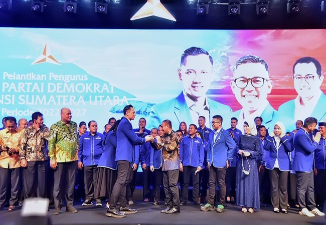 Lantik Pengurus Demokrat Sumut, Edy Rahmayadi Minta Kawal Pembangunan
