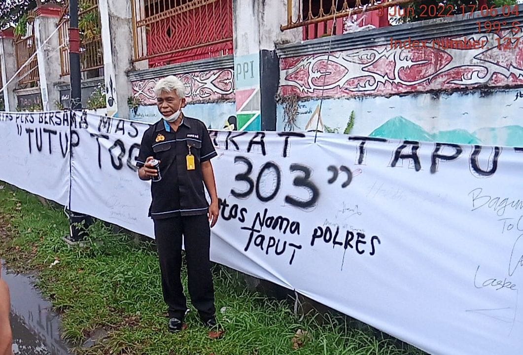 Polres Taput Dukung Aksi Spontan Insan Pers Berantas Judi Togel