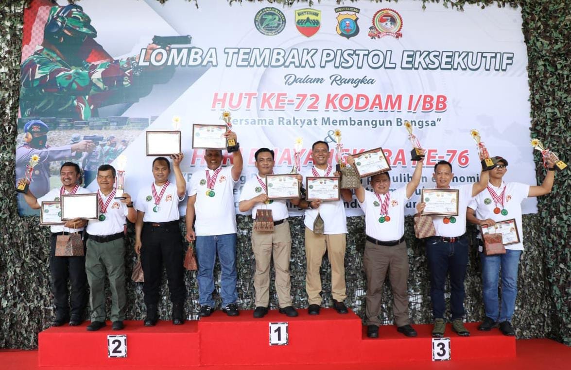 Jalin Sinergitas, Polda Sumut dan Kodam I/BB Gelar Lomba Menembak