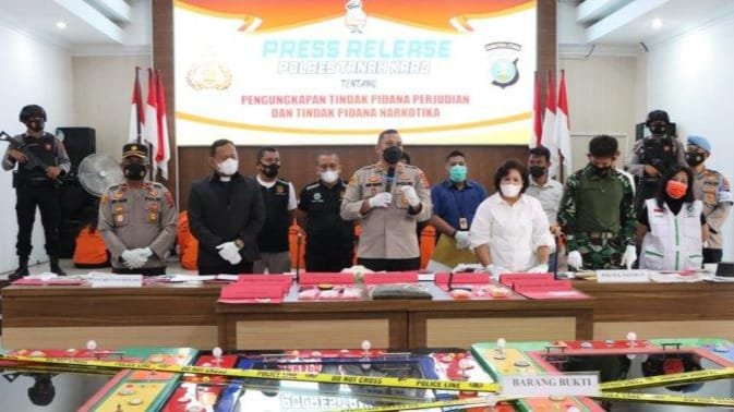 Sepekan Terakhir Polres Karo Tangkap 27 Tersangka Judi dan Narkoba