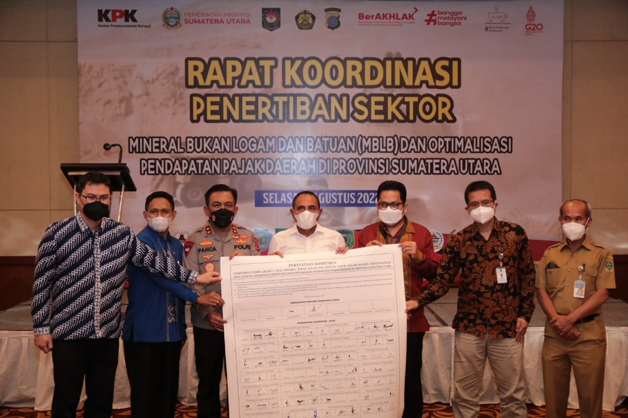 Rakor Optimalisasi Pendapatan Pajak Daerah, Poldasu Kawal Sektor MBLB