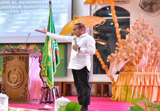 Rakor Pencegahan Korupsi, Gubsu Minta Kejadian di Langkat Tidak Terulang