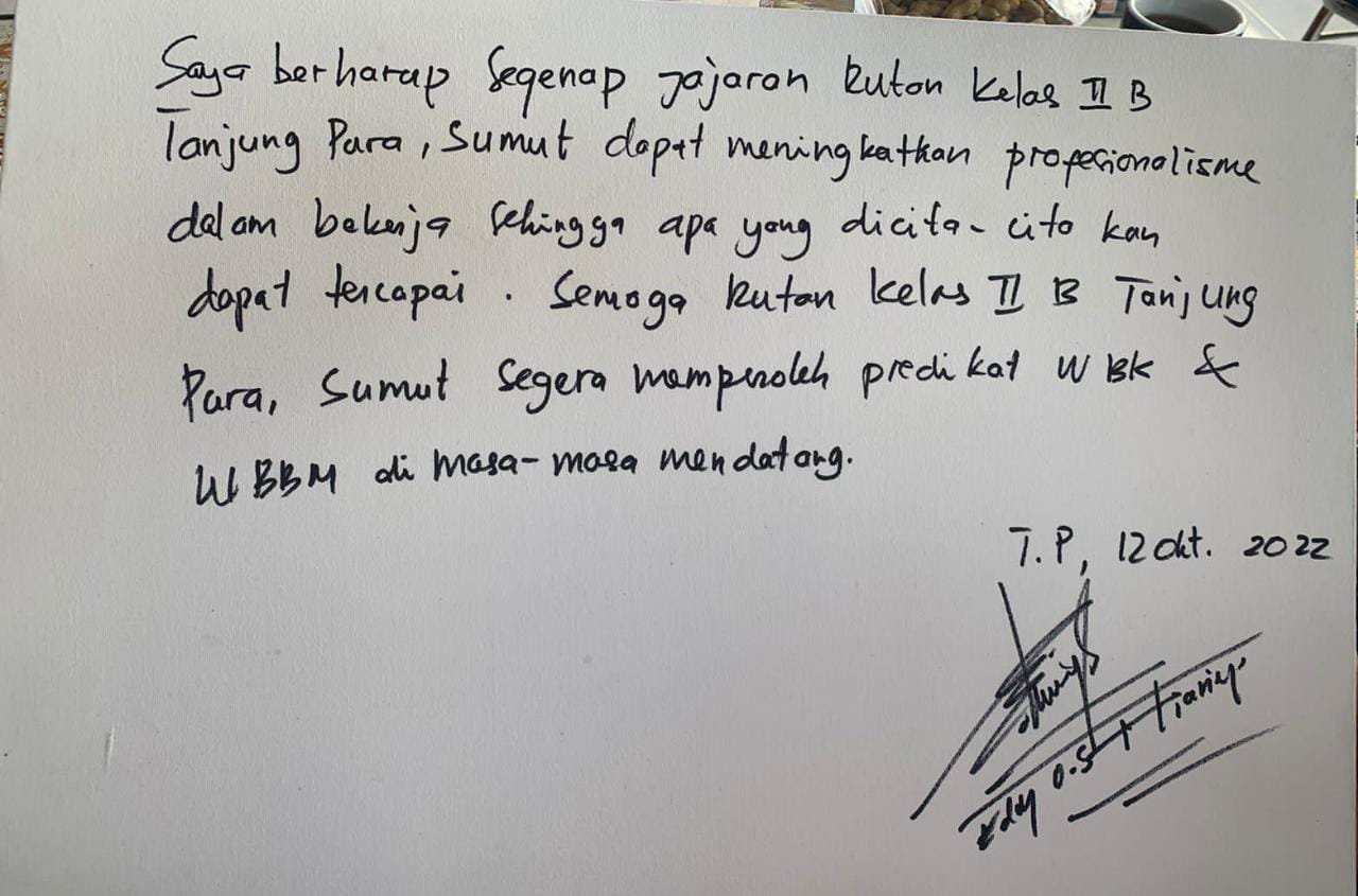 Wakil Menteri Hukum dan HAM Kunjungi Rutan Kelas IIB Tanjung Pura