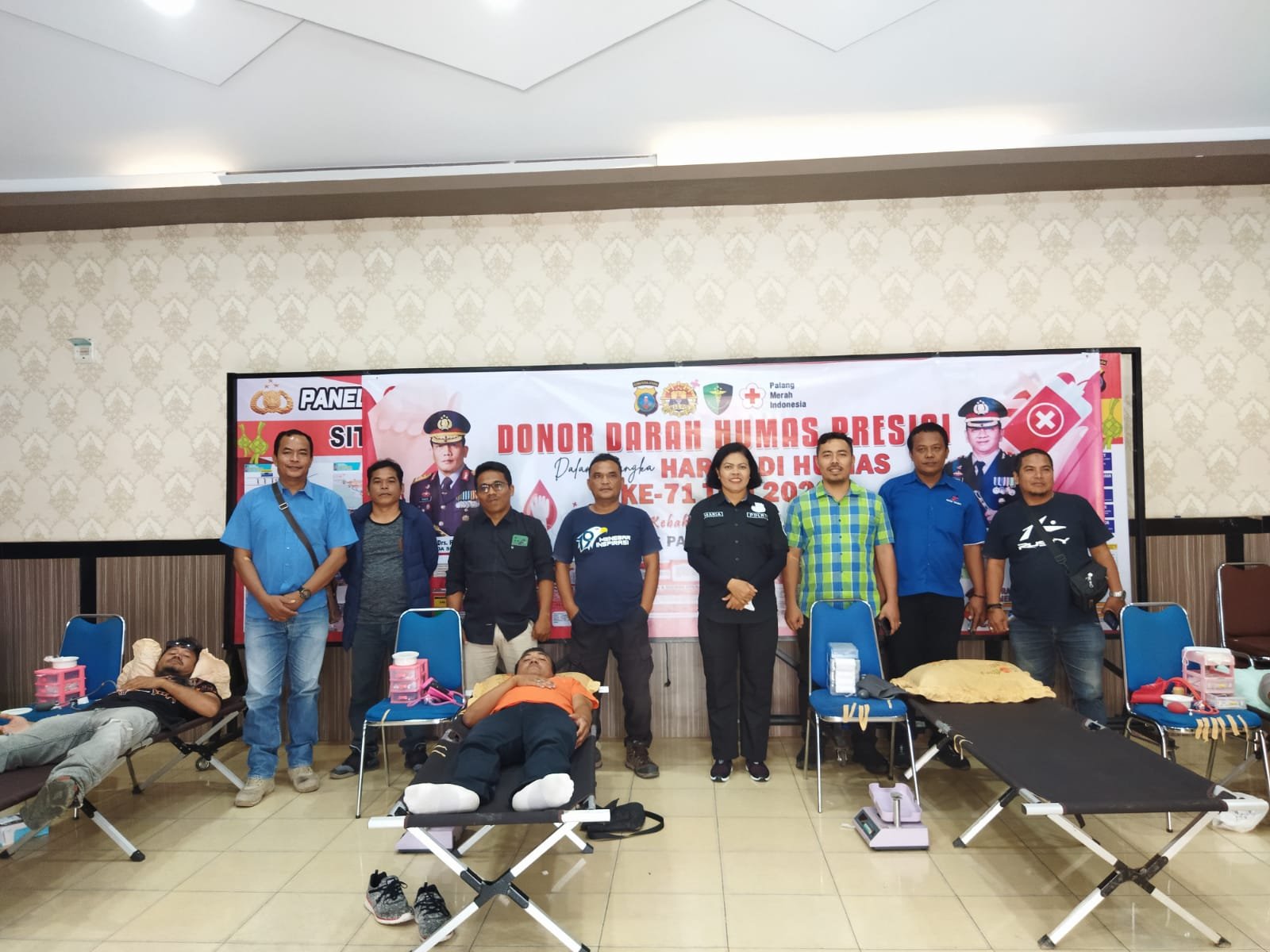 Sambut HUT Humas Polri ke-71, Polres Sidempuan Gelar Donor Darah