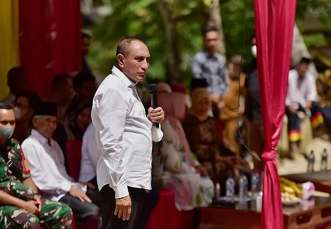 Kunker ke Bangkelang, Gubsu Minta Stop Semua Tambang Ilegal