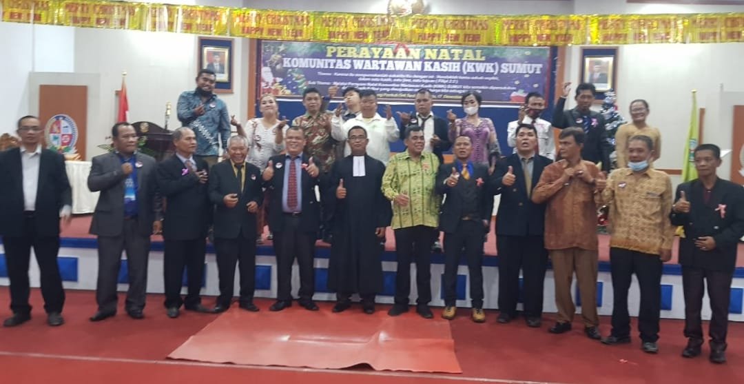 Perayaan Natal Komunitas Wartawan Kasih Sumut Dikemas Sederhana dan Menarik