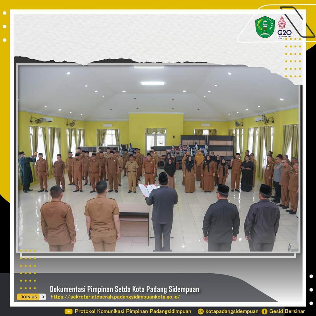 Wali Kota Sidempuan Kembali Lakukan Mutasi Pejabat Eselon lV Sebanyak 48 Orang, Berikut Daftar Namanya