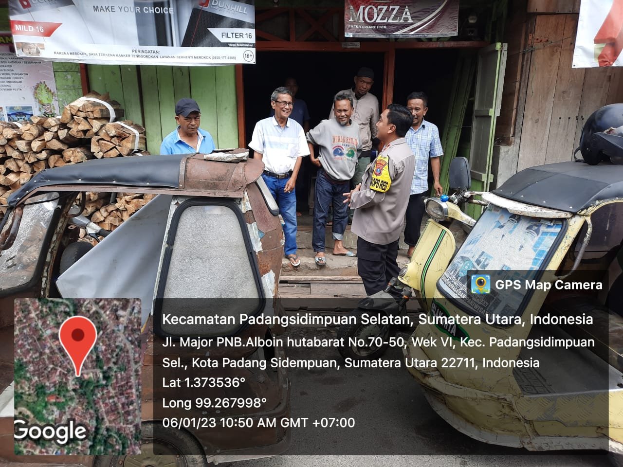 Waka Polres Sidempuan Giat Jum\'at Curhat Keluhan Pengemudi Betor