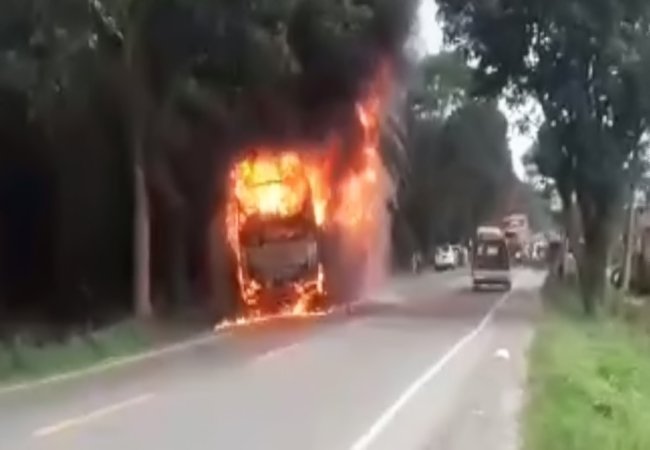 Bus Tujuan Medan-Siantar Terbakar, Begini Kata Penumpang