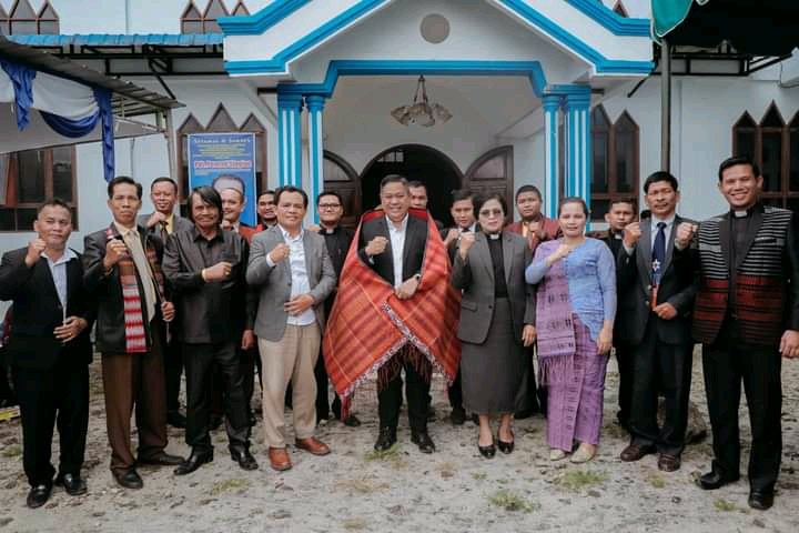 Bupati Eddy Berutu Hadiri Syukuran dan Launching Tahun Pengembangan Kreativitas Pelayanan HKI Tahun 2023