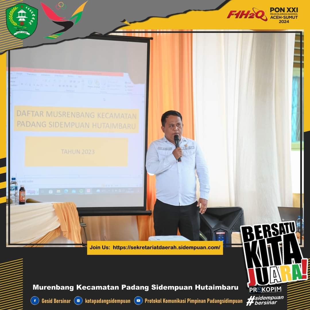 Musrembang 2024 Hutaimbaru, Camat Berharap Dapat Usulan Prioritas Pembangunan