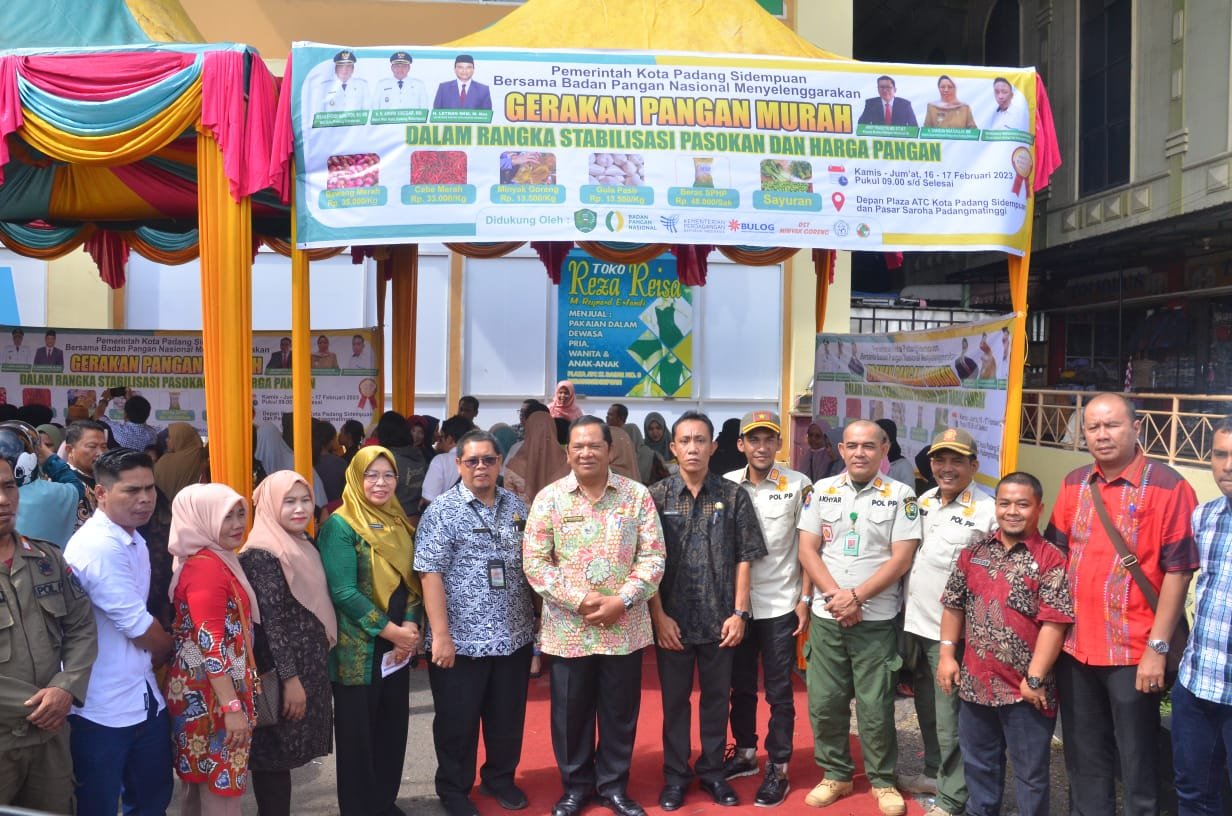 Ditengah Tingginya Inflasi Pemko Sidempuan Gelar GPM Menstabilkan Harga Pangan