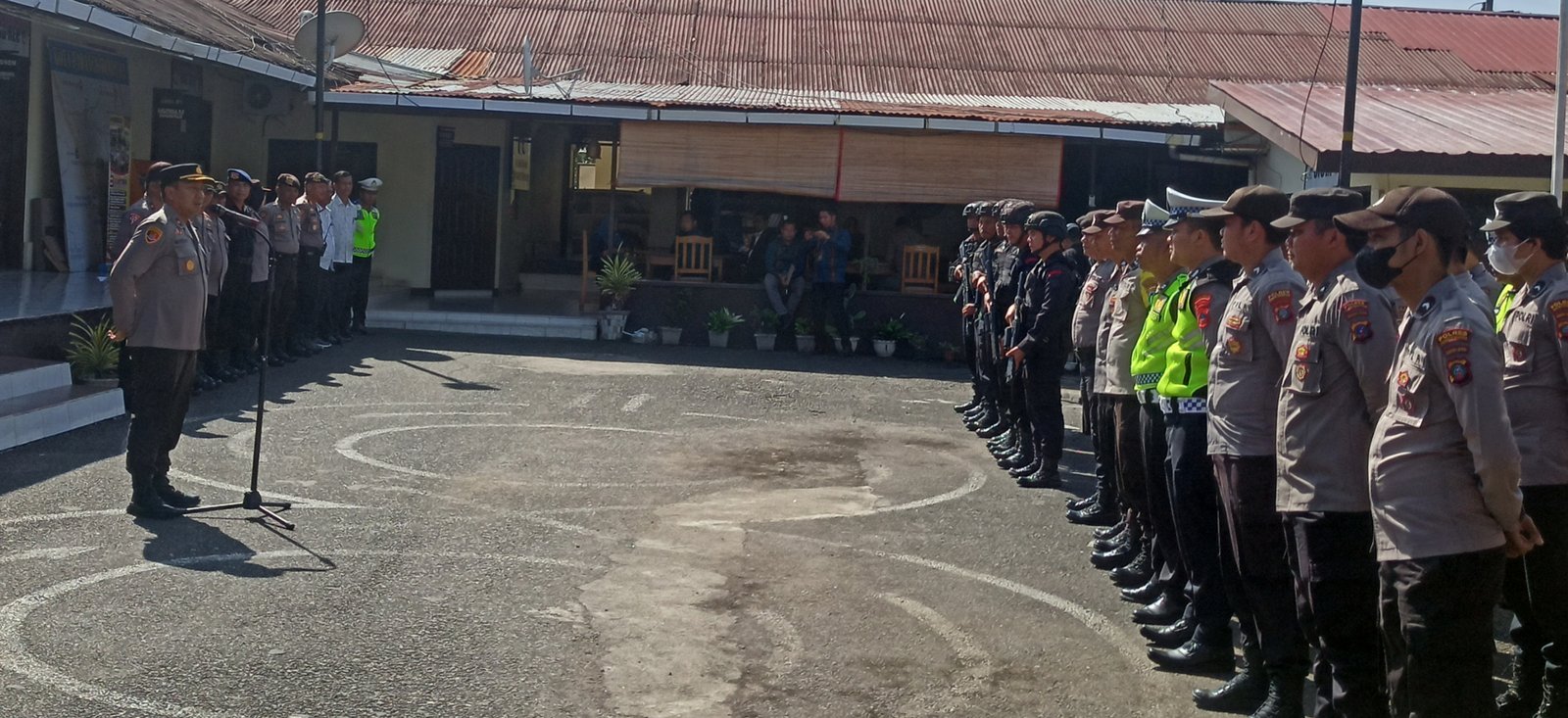 Eksekusi Lahan, Polres Sidempuan Apel Gabungan Bersama Brimob Yon C Sipirok