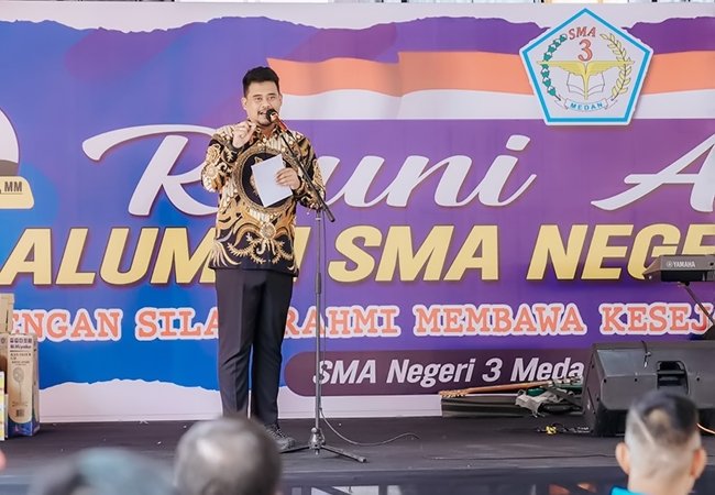 Reuni Alumni SMAN 3, Bobby Nasution Minta Dukungan Bangun Medan