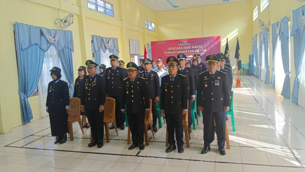 Hari Bakti Pemasyarakatan Ke-59, Kalapas Sidempuan Sampaikan Arahan Menkumham