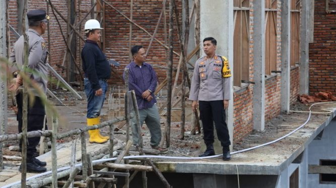 Lagi, Kapolres Tinjau Progres Pembangunan Markas Polres Tapsel