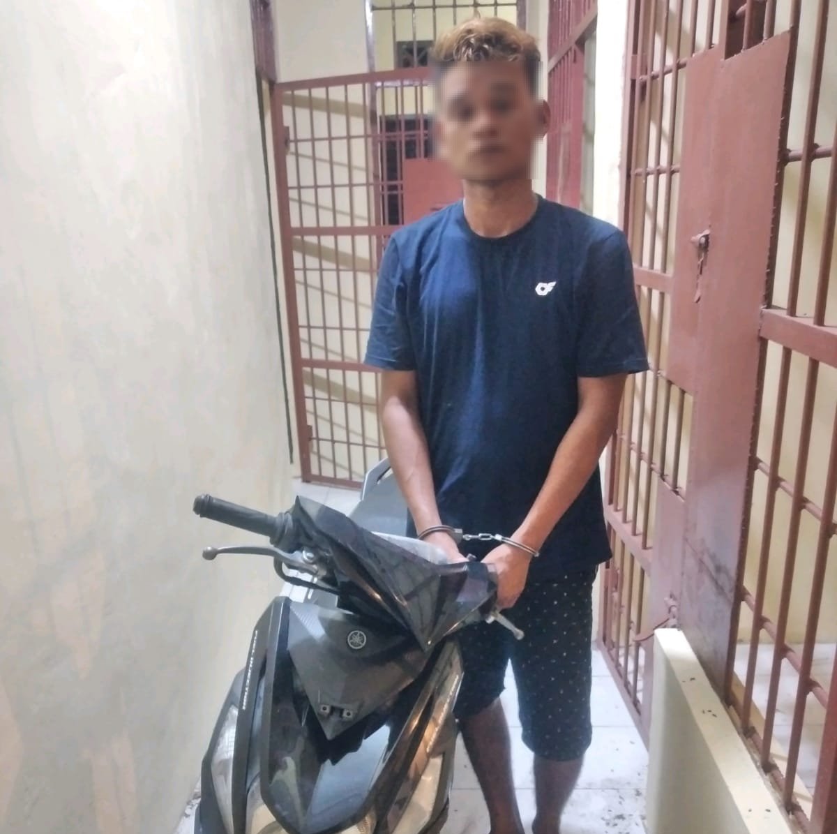 Curi Motor di Rumah, Akhirnya Pelaku Lari Ke Kabupaten Madina Berhasil dibekuk Polisi